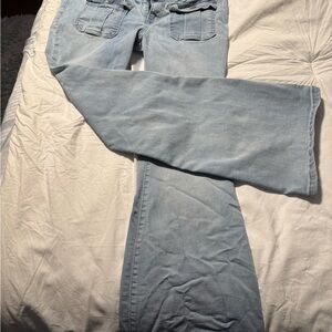 Girls Light Blue Flair Jeans